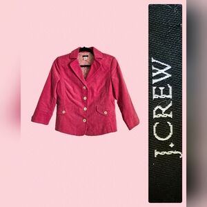 🩷EUC J. Crew Fuchsia Corduroy Blazer, Size S -Slim Fit